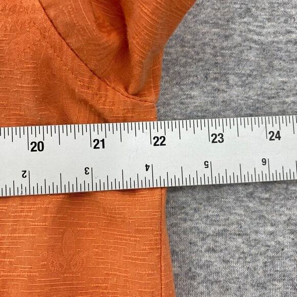 Gordon Shirt Mens Medium Orange Button Up Short Sleeve Pocket Collared - Picture 11 of 13